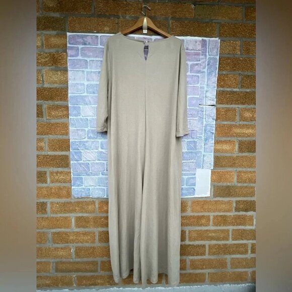 Alembika Knit V-Neck oversized Jumpsuit wide leg sz 4 / XL - Picture 6 of 11